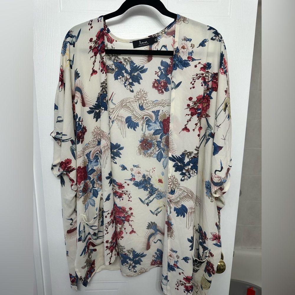 Louve Bird Pattern Open Tunic - Picture 8 of 14